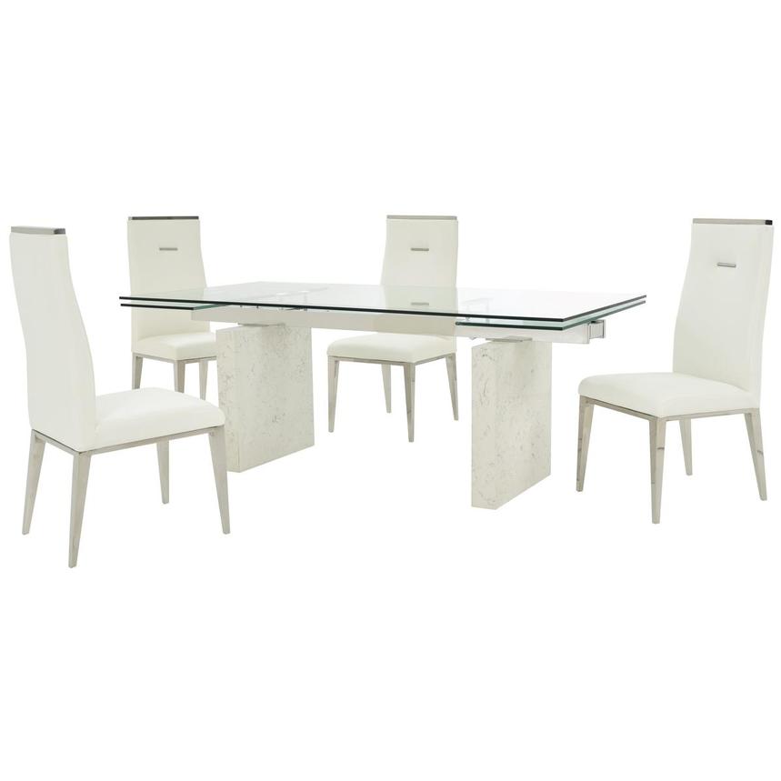 Industria/Hyde I White 5-Piece Dining Set  main image, 1 of 16 images.
