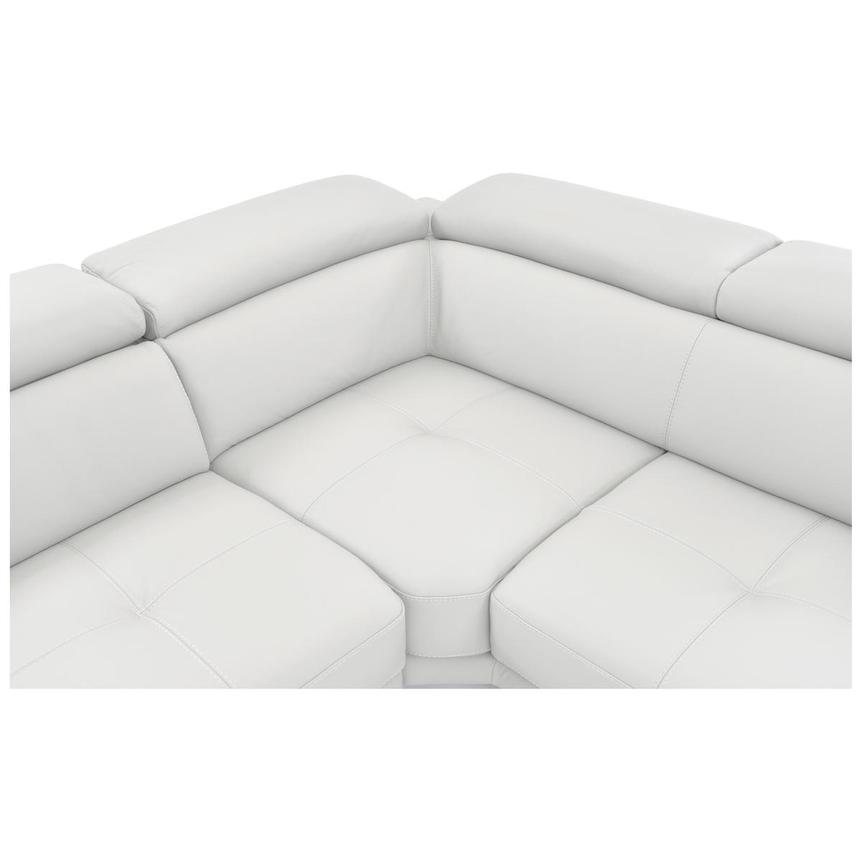 Winner White Leather Corner Sofa W Left Chaise El Dorado Furniture