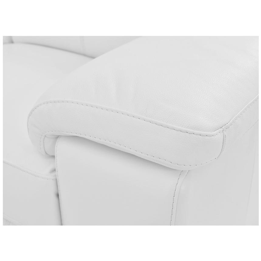 Charlie White Leather Power Recliner  alternate image, 6 of 8 images.