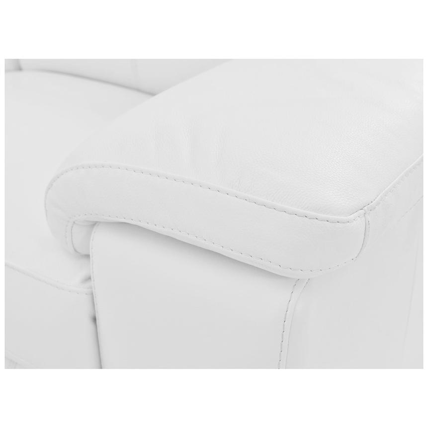 Charlie White Leather Power Reclining Loveseat  alternate image, 9 of 11 images.