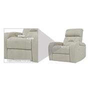 Gio Cream Leather Power Recliner  alternate image, 11 of 12 images.