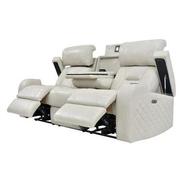 Gio Cream Leather Power Reclining Sofa  alternate image, 3 of 14 images.
