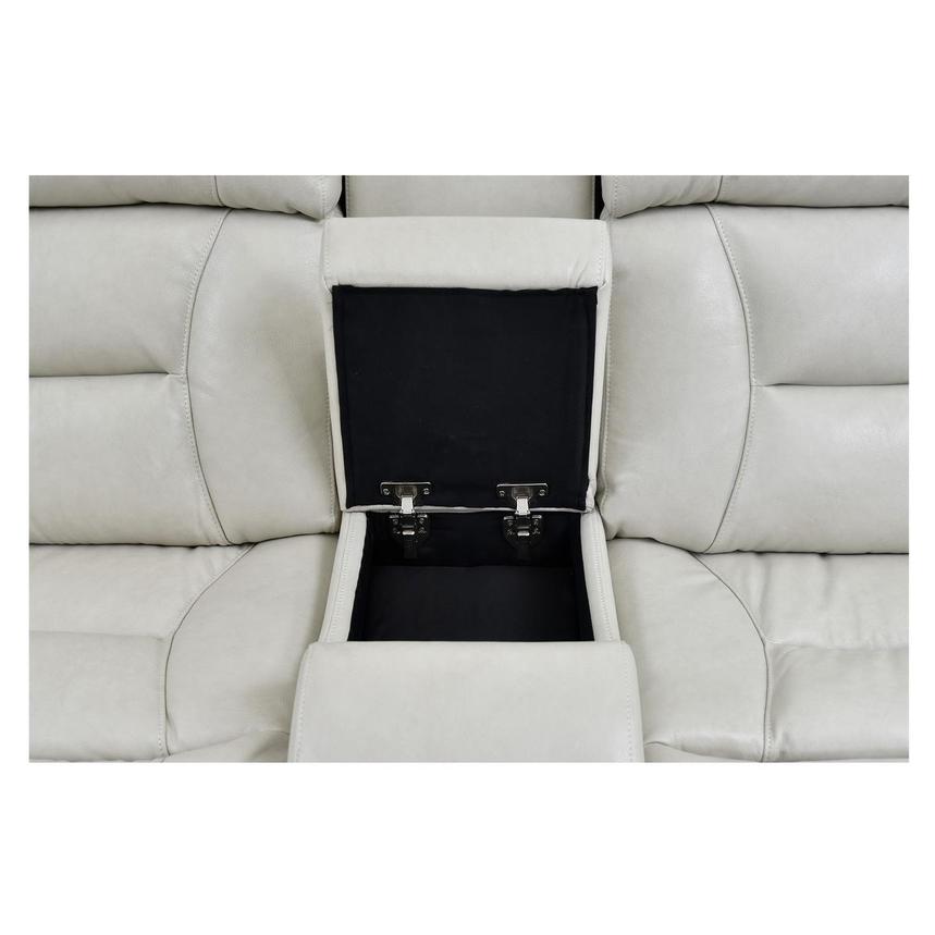 Gio Cream Leather Power Reclining Sofa w/Console  alternate image, 7 of 12 images.