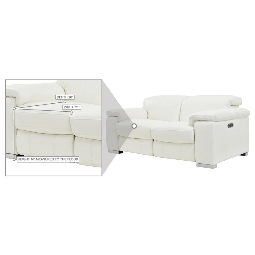 Charlie White Leather Power Reclining, Leather Loveseat Power Recliner