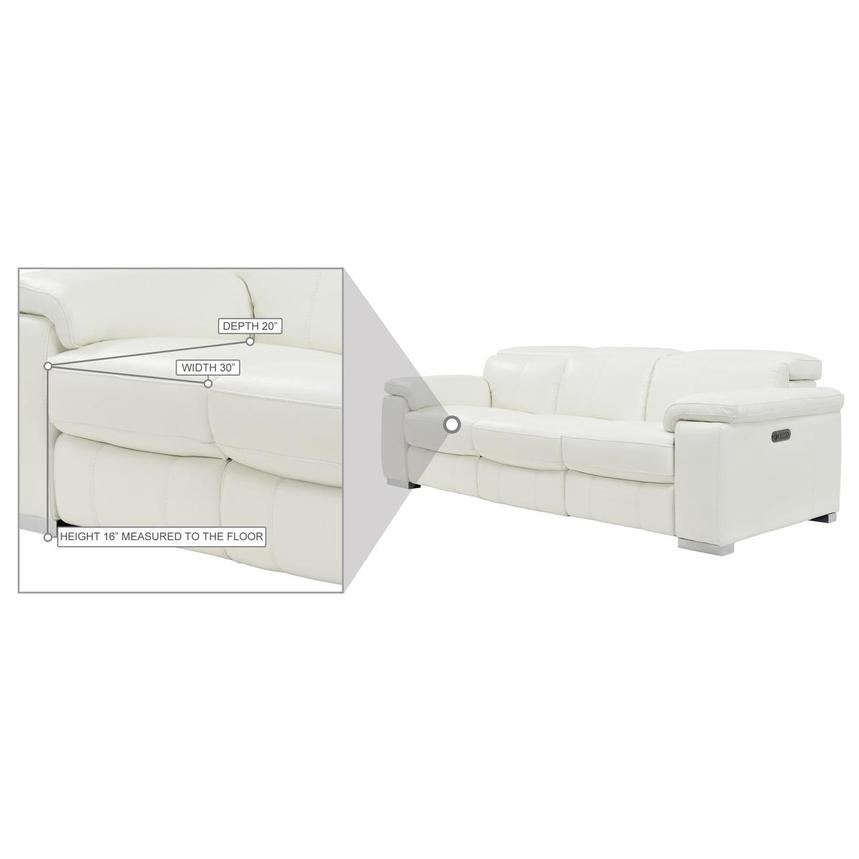 Charlie White Leather Power Reclining, Modern White Leather Recliner Sofa