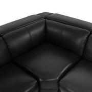 Charlie Black Leather Power Reclining Sectional with 6PCS/3PWR  alternate image, 4 of 12 images.