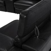 Charlie Black Leather Power Reclining Sectional with 6PCS/3PWR  alternate image, 9 of 12 images.