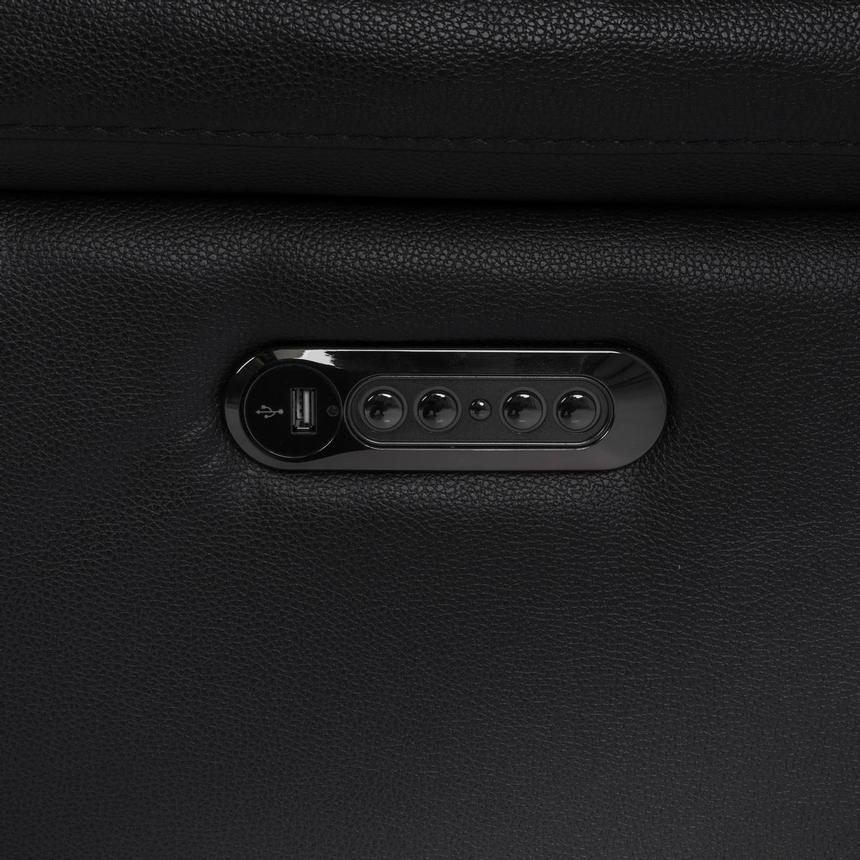 Charlie Black Home Theater Leather Seating with 5PCS/3PWR  alternate image, 10 of 10 images.