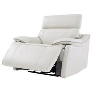 Austin Light Gray Leather Power Recliner  alternate image, 3 of 9 images.