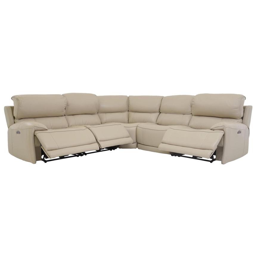 Cody Cream Leather Power Reclining Sectional with 5PCS/3PWR  alternate image, 2 of 7 images.