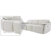 Austin Light Gray Leather Power Reclining Sofa  alternate image, 8 of 9 images.