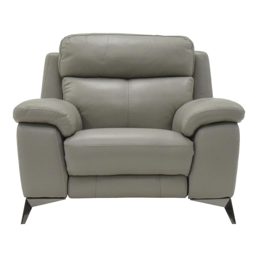 Barry Gray Leather Power Recliner  main image, 1 of 8 images.