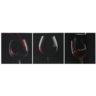 Vino Rosso Set of 3 Acrylic Wall Art