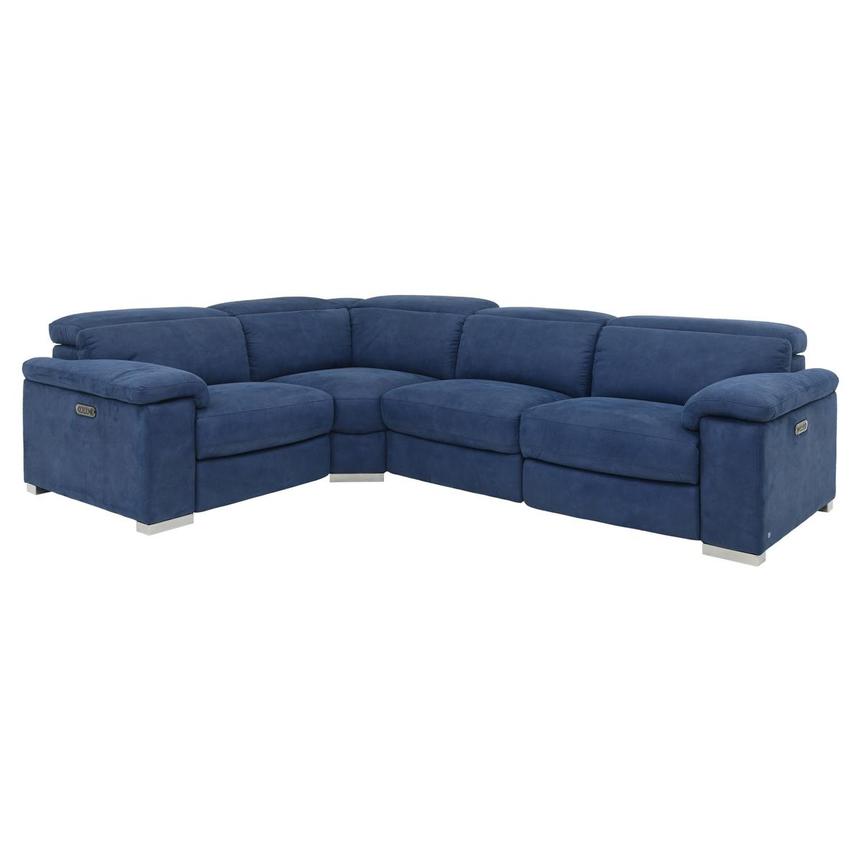 Karly Blue Power Reclining Sectional  main image, 1 of 9 images.