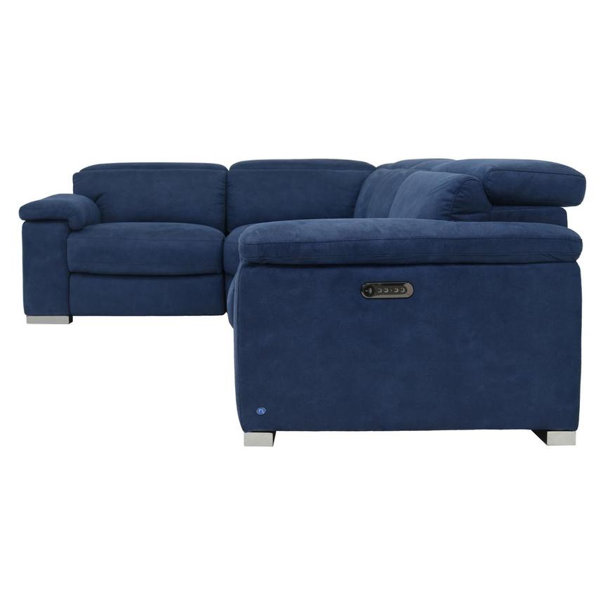 Karly Blue Power Reclining Sectional with 4PCS/2PWR  alternate image, 4 of 9 images.
