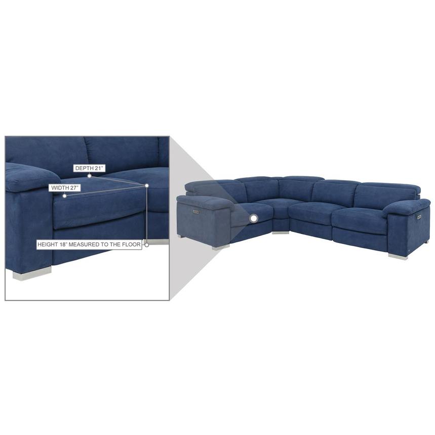 Karly Blue Power Reclining Sectional with 4PCS/2PWR  alternate image, 9 of 9 images.