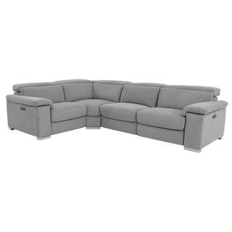 Karly Light Gray Power Reclining Sectional with 4PCS/2PWR