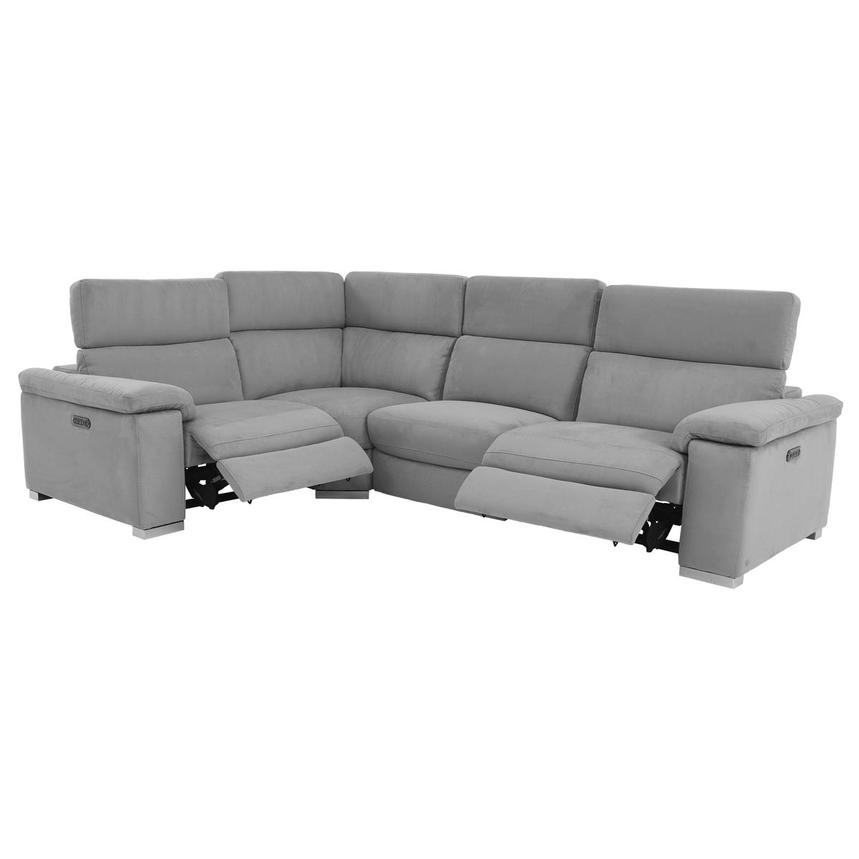 Karly Light Gray Power Reclining Sectional with 4PCS/2PWR  alternate image, 2 of 7 images.