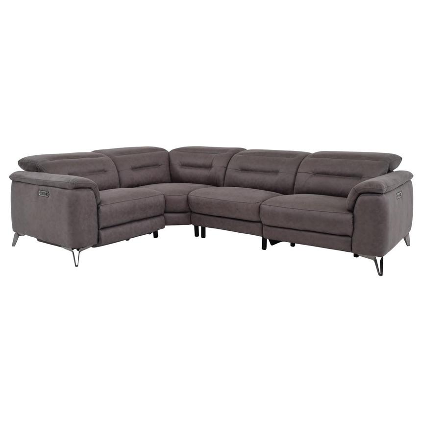 Claribel II Gray Power Reclining Sectional with 4PCS/2PWR  main image, 1 of 9 images.