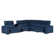 Karly Blue Power Reclining Sectional with 6PCS/3PWR  alternate image, 2 of 13 images.