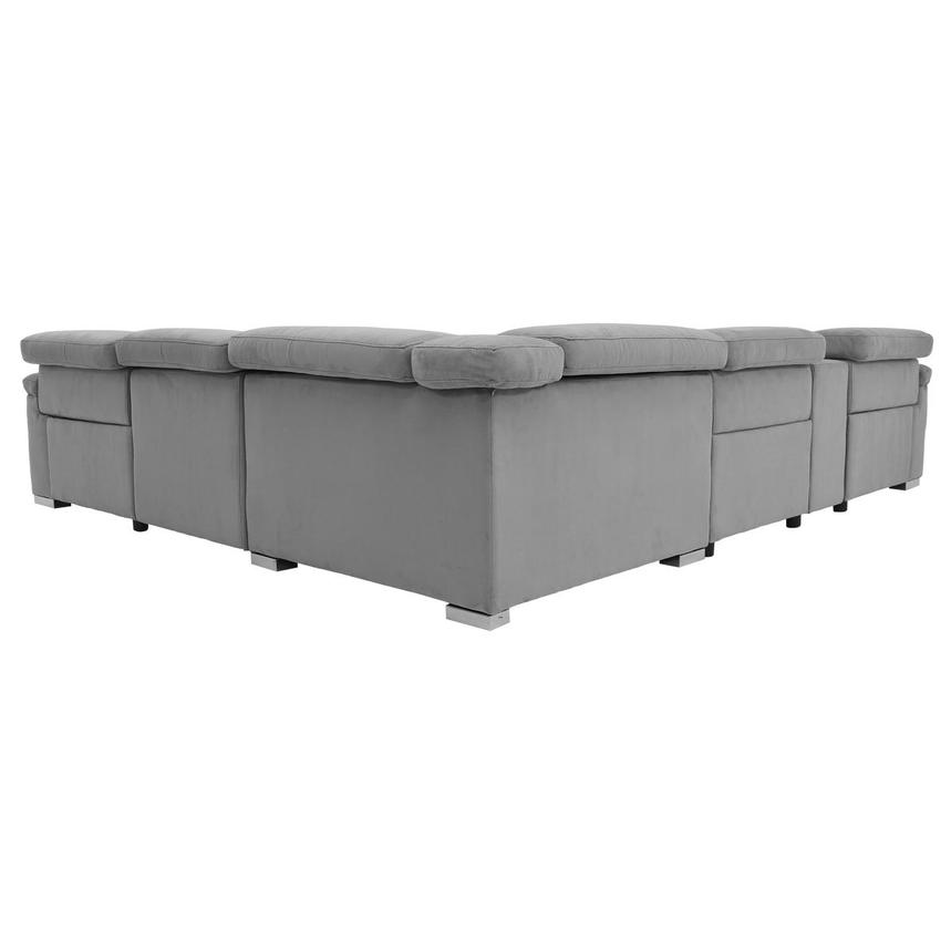 Karly Light Gray Power Reclining Sectional with 6PCS/3PWR  alternate image, 4 of 8 images.