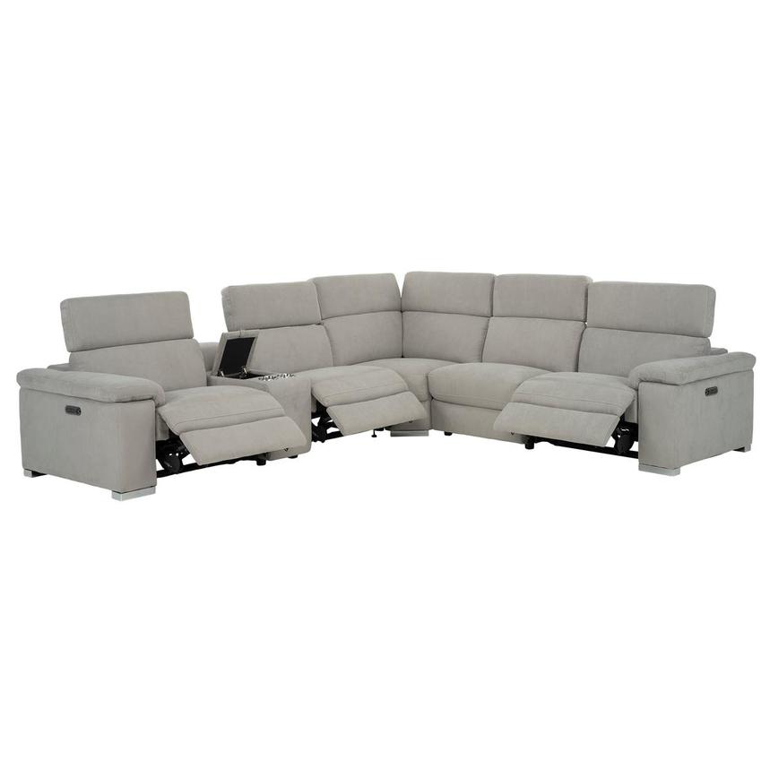 Karly Light Gray Power Reclining Sectional with 6PCS/3PWR alternate image, 2 of 11 images.