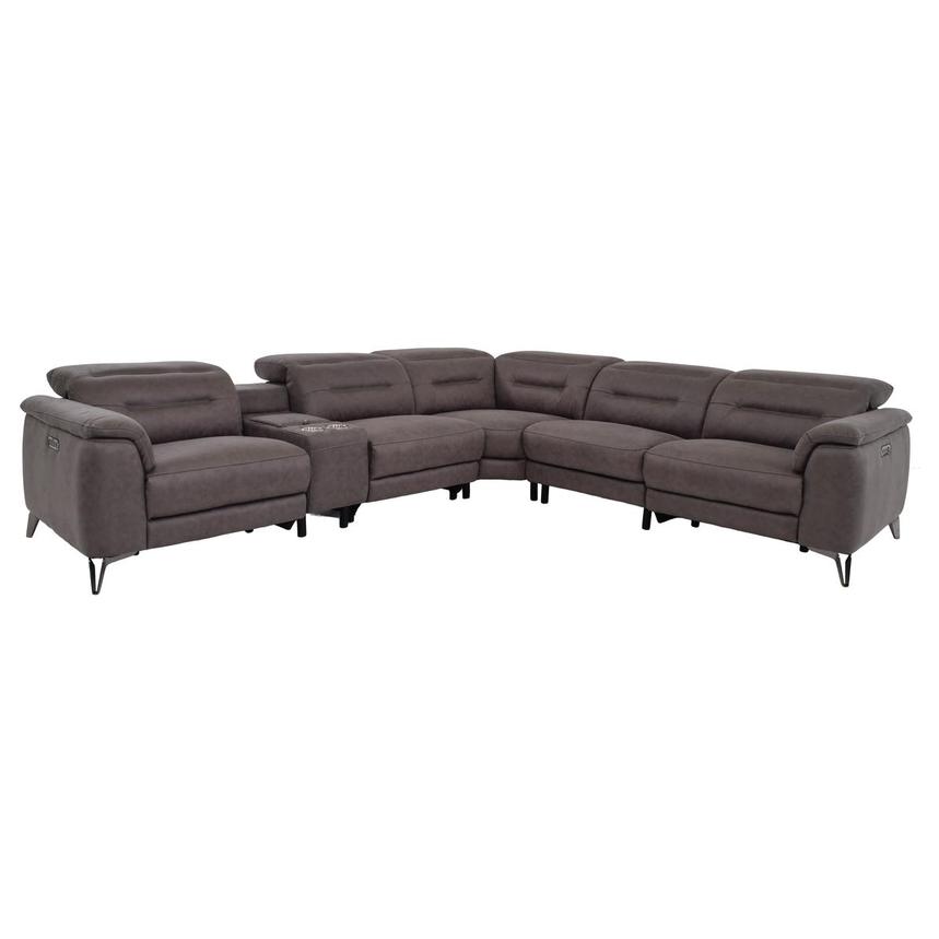Claribel Ii Gray Power Reclining Sectional El Dorado Furniture