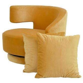 Okru Yellow Accent Chair w/2 Pillows