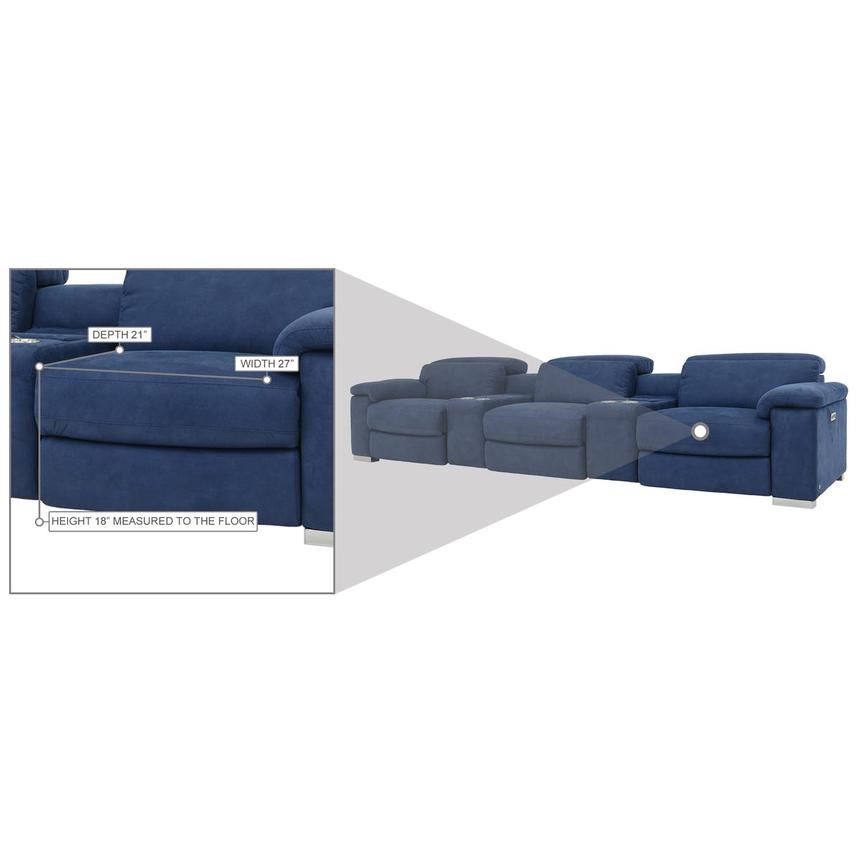 Karly Blue Home Theater Seating with 5PCS/2PWR  alternate image, 11 of 11 images.