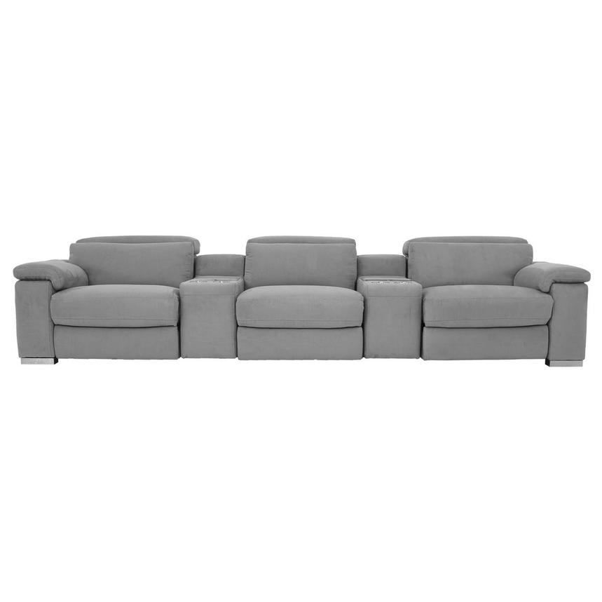 Karly Light Gray Home Theater Seating with 5PCS/2PWR  main image, 1 of 9 images.
