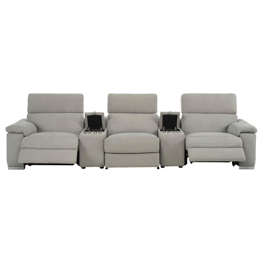 Karly Light Gray Home Theater Seating with 5PCS/2PWR alternate image, 2 of 8 images.