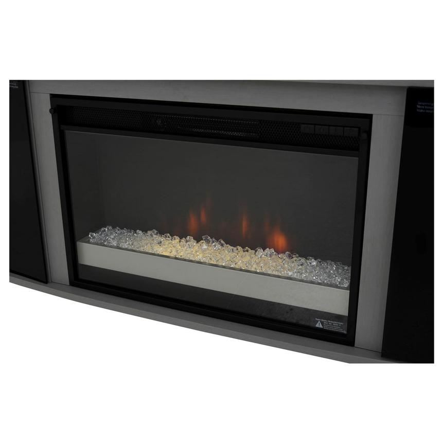 Enterprise Gray Electric Fireplace w/Speakers  alternate image, 6 of 8 images.