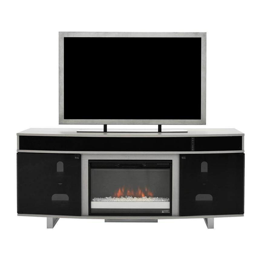 Enterprise Gray Electric Fireplace w/Speakers  main image, 1 of 8 images.