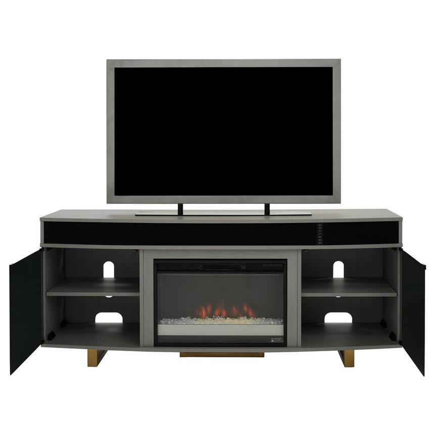 Enterprise Gray Electric Fireplace w/Speakers El Dorado Furniture