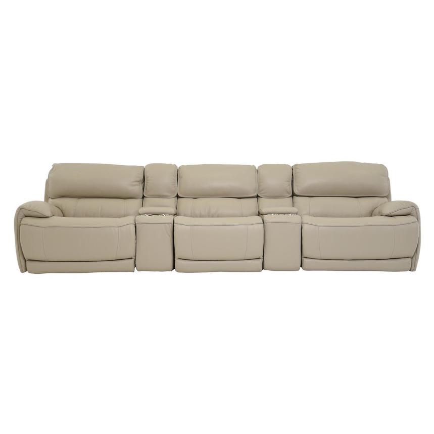 Cody Cream Home Theater Leather Seating with 5PCS/3PWR  main image, 1 of 9 images.