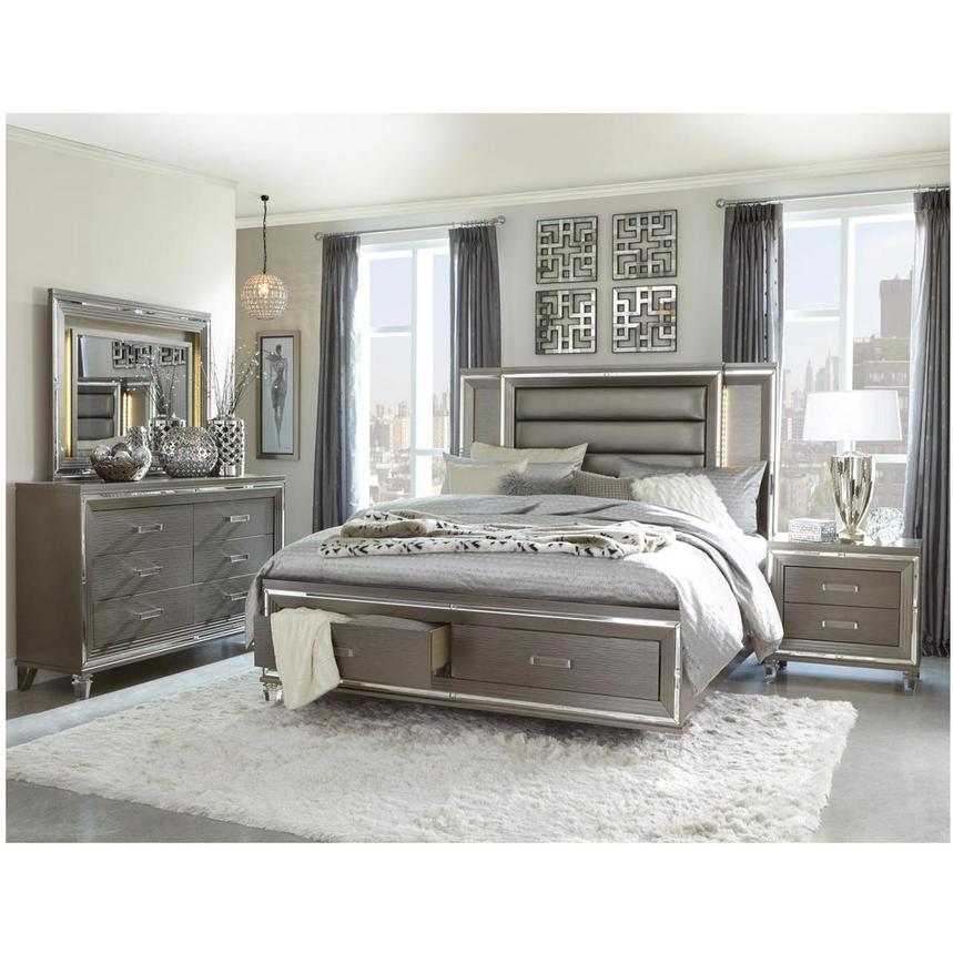 Stephanie Gray 4Piece Queen Bedroom Set El Dorado Furniture