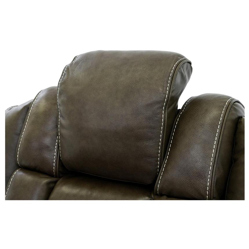 Damon Brown Leather Power Recliner  alternate image, 7 of 12 images.