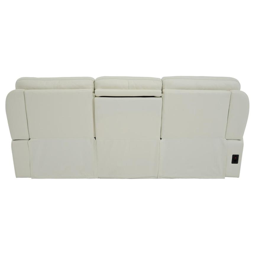 Zane Cream Power Motion Leather Sofa