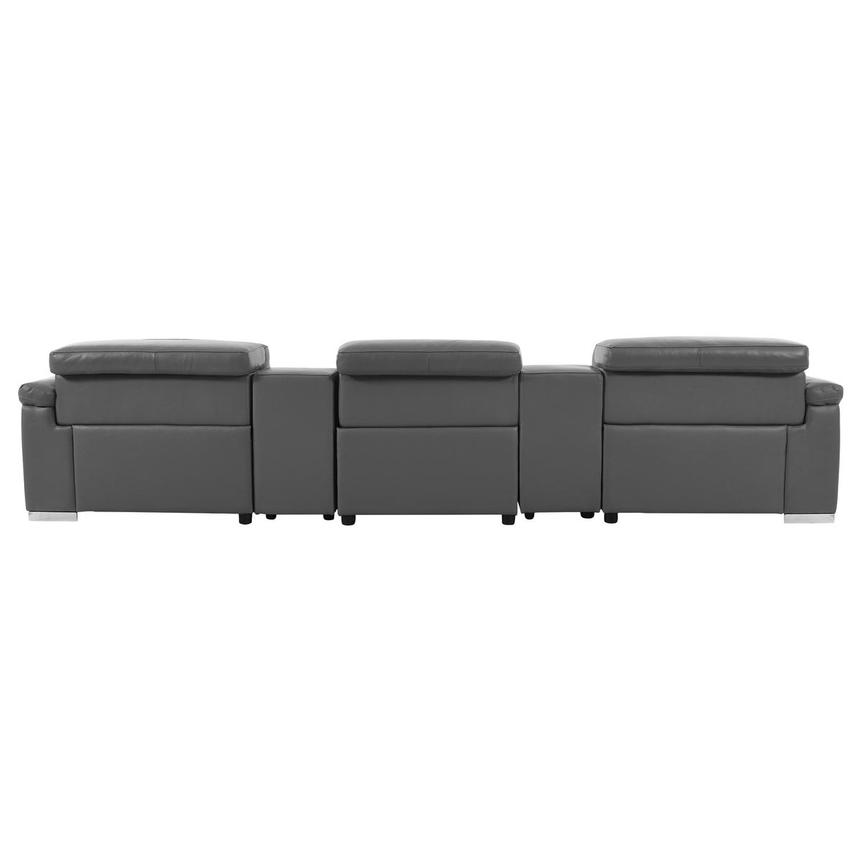 Charlie Gray Home Theater Leather Seating with 5PCS/3PWR  alternate image, 6 of 14 images.