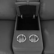 Charlie Gray Home Theater Leather Seating with 5PCS/3PWR  alternate image, 8 of 14 images.