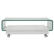 Clove II White Coffee Table w/Casters  main image, 1 of 6 images.