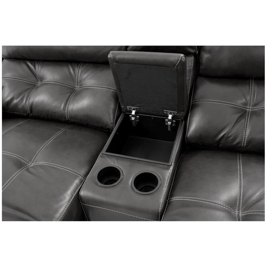 Stallion Gray Home Theater Leather Seating with 5PCS/3PWR  alternate image, 7 of 9 images.