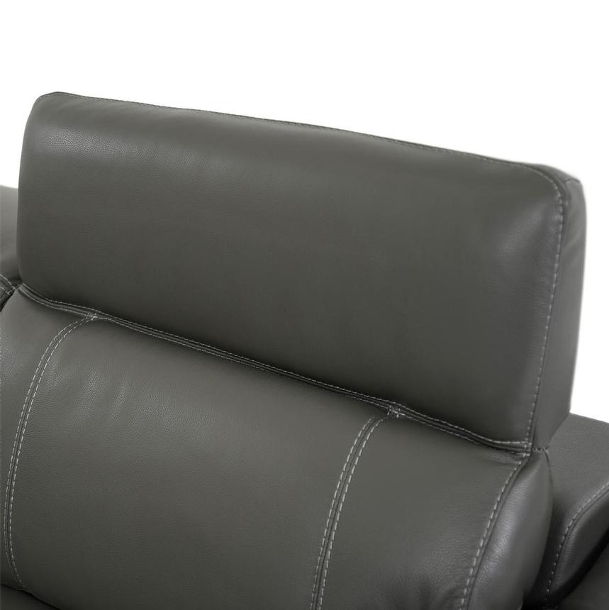 Austin Dark Gray Leather Power Reclining Sectional with 5PCS/3PWR  alternate image, 6 of 9 images.