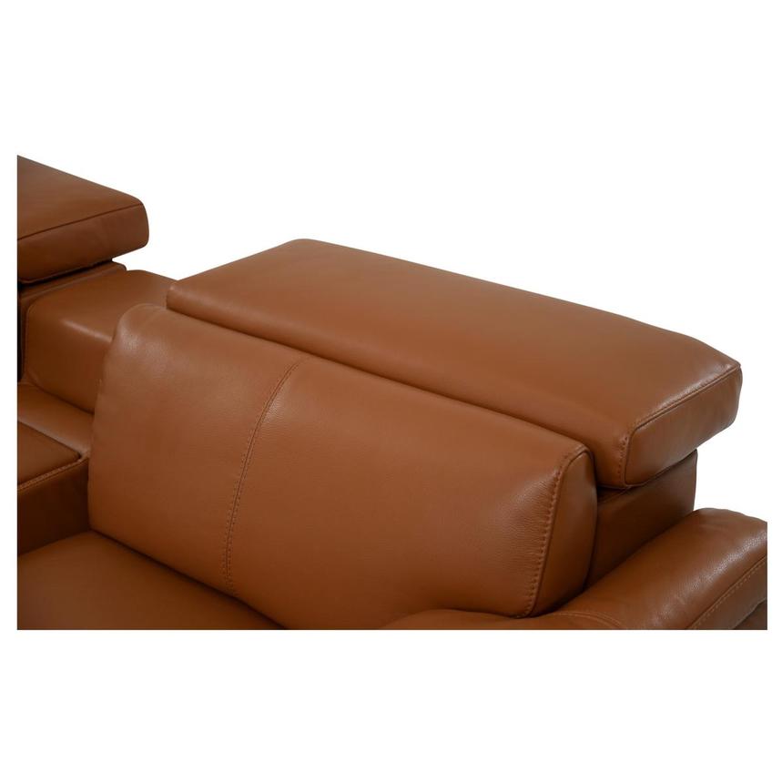 Charlie Tan Leather Power Reclining Sectional with 4PCS/2PWR  alternate image, 6 of 10 images.