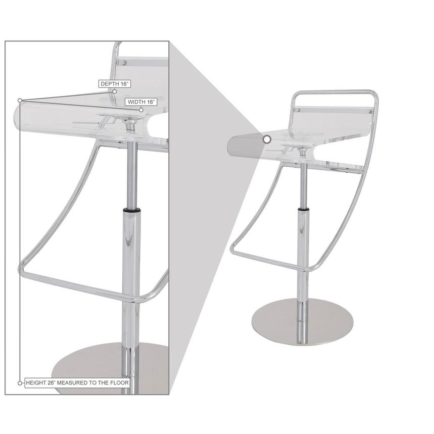 Sadie Clear Adjustable Stool  alternate image, 9 of 9 images.