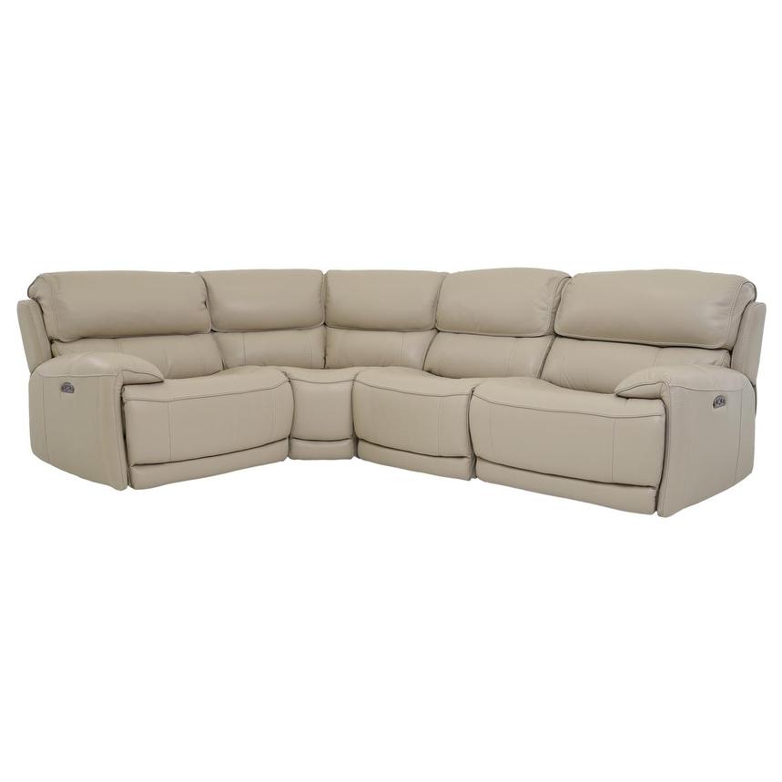 Cody Cream Leather Power Reclining Sectional with 4PCS/2PWR  main image, 1 of 7 images.