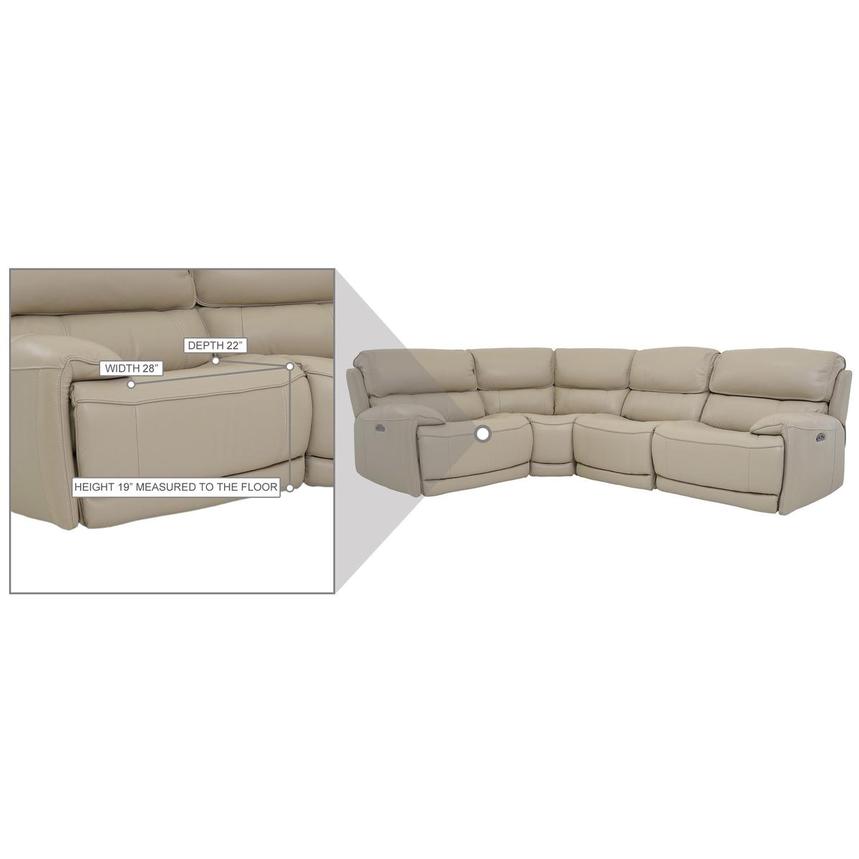Cody Cream Leather Power Reclining Sectional with 4PCS/2PWR  alternate image, 7 of 7 images.