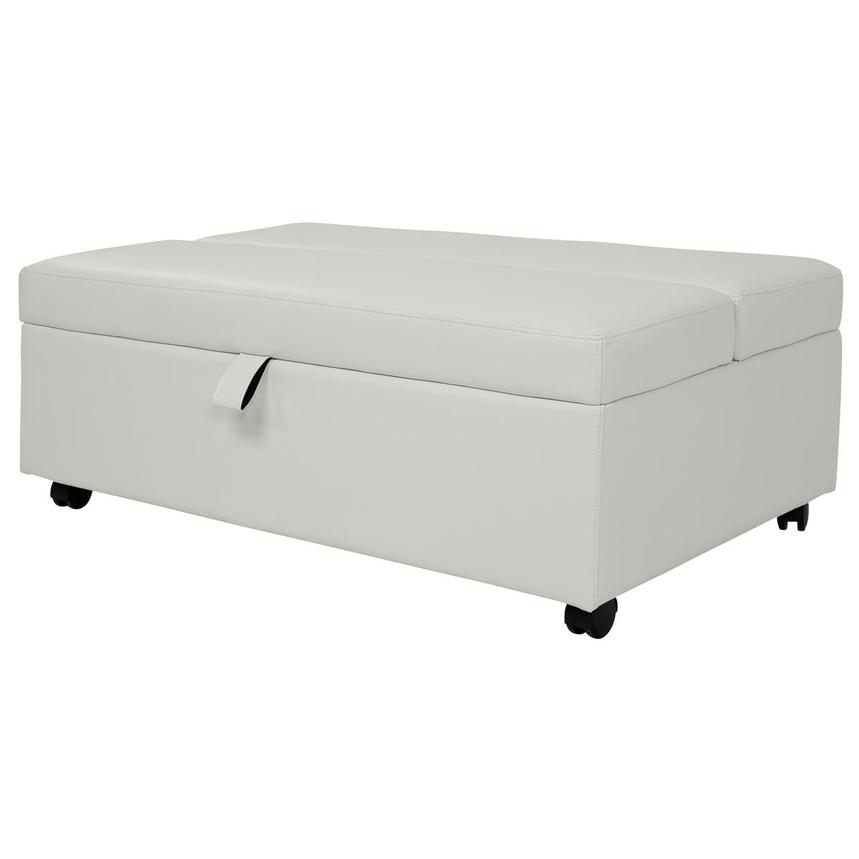 Pressley II White Twin Ottoman Bed w/Casters  alternate image, 2 of 9 images.