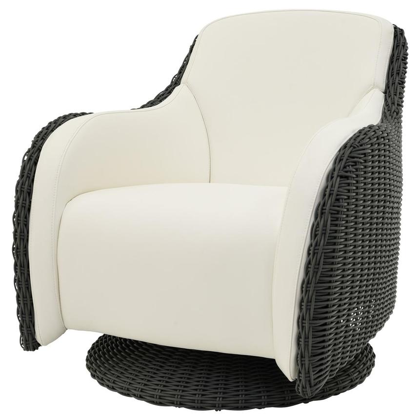 Luxor Gray Swivel Accent Chair  alternate image, 2 of 6 images.