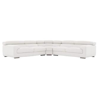 Grace White Leather Sectional Sofa